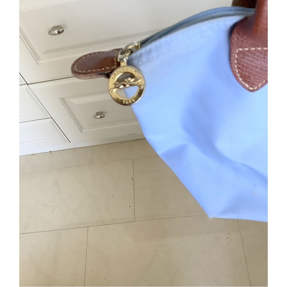Beautiful Longchamp Le Pliage Small/Mini Baby Blue Tote - Picture 5 of 5